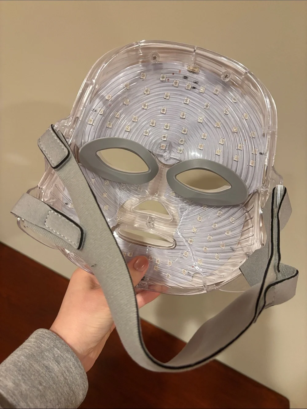 LED Light Therapy Face Mask + neck Set in White
